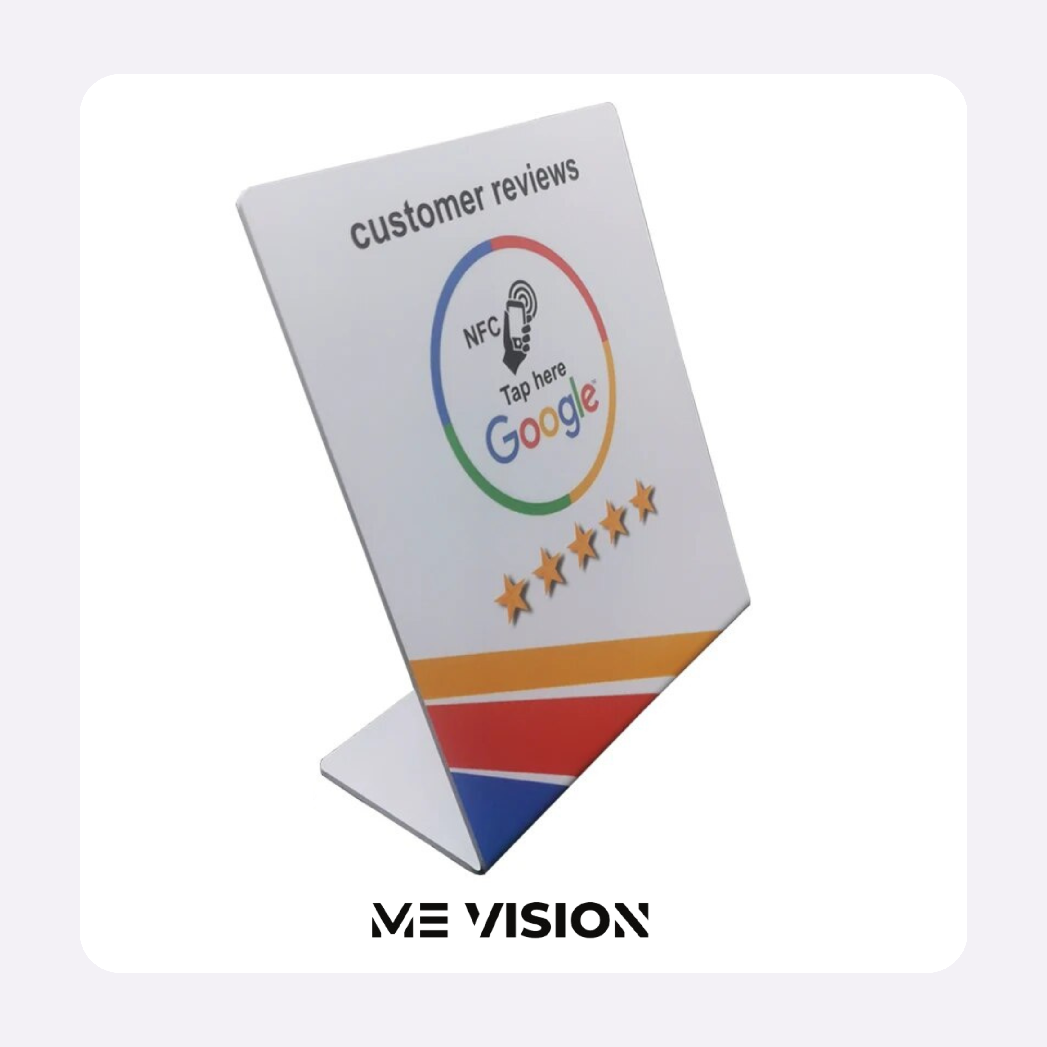 NFC Google Review Kassa Standaard - Wit
