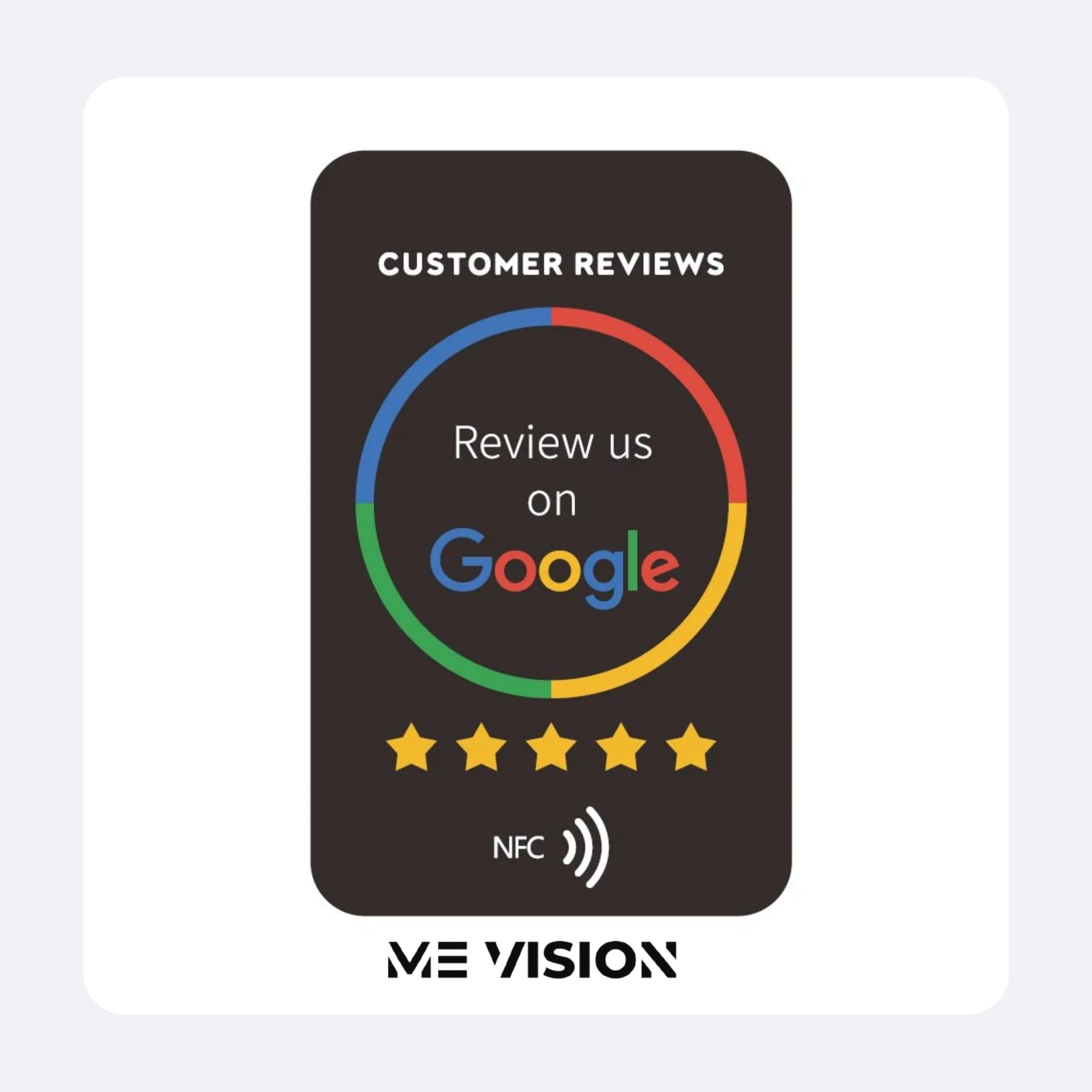 NFC Google Review Kaart - Zwart